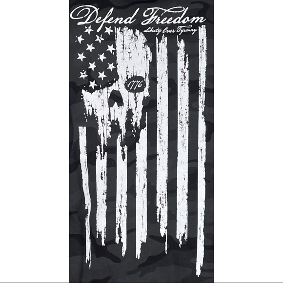 Howitzer Style Men's Hoodie DEFEND FREEDOM CAMO Heavyweight Military Grunt - Picture 7 of 14